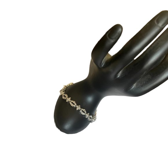 Silver Tone Rhinestone Bracelet - Picture 6 of 12